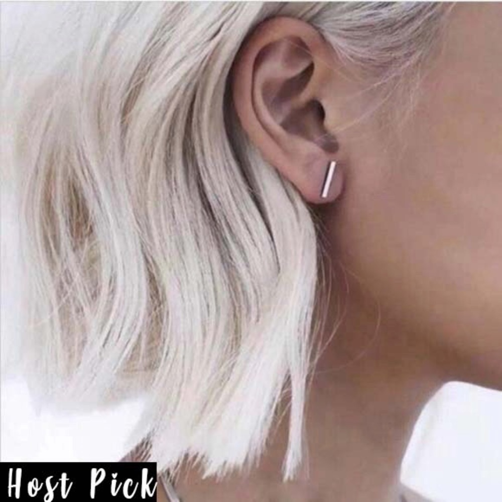 • Piper • 2 Pair Minimalist Bar Earrings - Picture 1 of 3